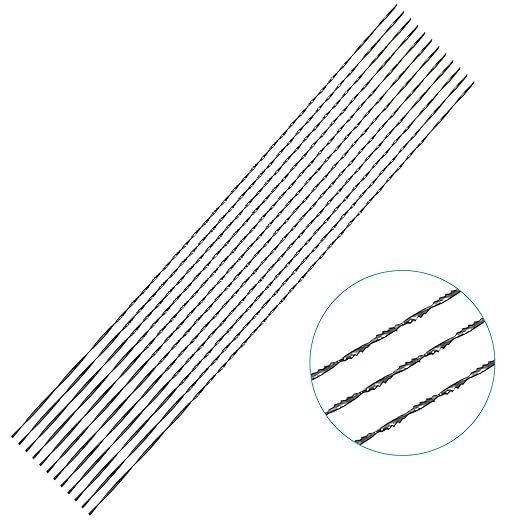 Scroll Saw Blade，12 Pcs Spiral Scroll Saw Blades for Wood Metal Plastic Cutting Sawing Carve (#1)