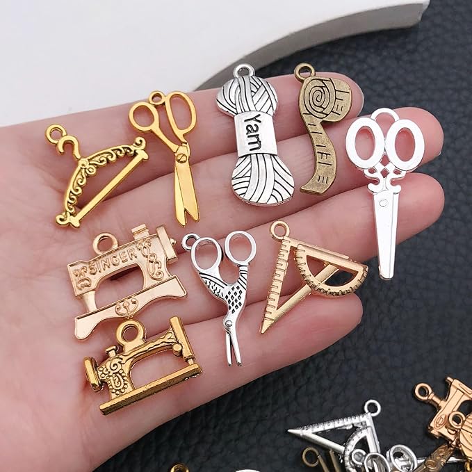 WOCRAFT 100pcs Sewings Charms for Jewelry Making Assorted Jewelry Bangle - Image 4