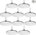 loyal LED High Bay Shop Lights: UFO Dimmable Commercial Lighting 6000K - for Warehouse Garage Workshop Gym NO Plug (500W, 10 Piece)