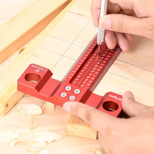 Woodworking Scriber T-Square Ruler 24in with Thoughtful Support Lips, Architect Ruler for Carpenter Work, Layout and Measuring Tools