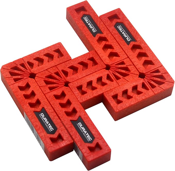 Positioning Squares, Woodworking Tool, 90 Degree Corner Clamp, Carpentry Squares, Carpenter Tool for Picture Frames, Boxes, Cabinets or Drawers, L-type right angle ruler, Set of 8（3" 4"）