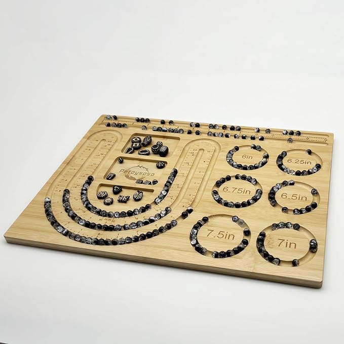 Petoysoso Bead Board for Jewelry Making, Bamboo Beading Board for Jewelry - Image 4