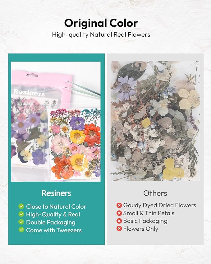 Dried Flowers, Resiners 174Pcs Pressed Flowers - Image 6