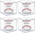 Baseball Display Case, Built-In Stand. 3.15" Square Fits Official Balls to by KALOPEZY
