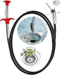 33.8 inch Drain Snake Hair Drain Clog Remover Tool - Sink Drain Cleaner for Toilet Sewer Shower Kitchen Bathroom Tub Clogged Drains Opener Cleaning Tool, Flexible Grabber Claw Pick Up Tool