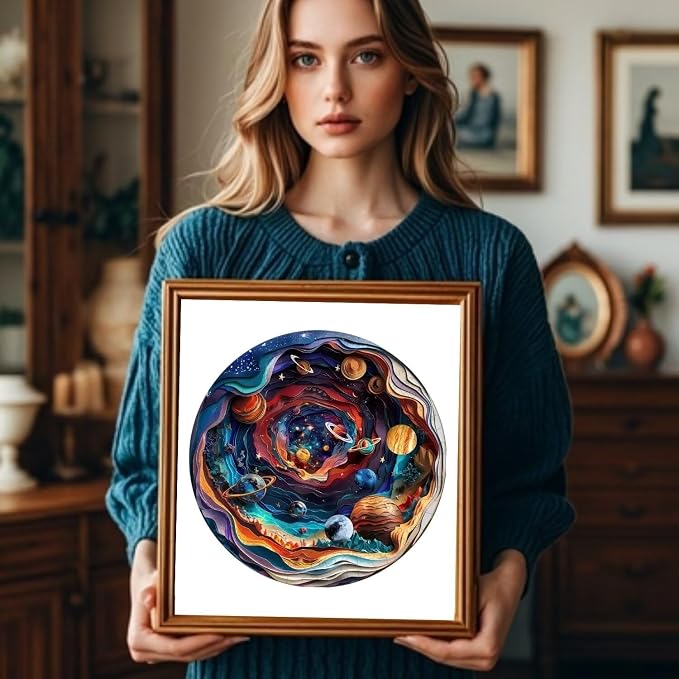 Wooden Puzzles Adults, 3D Vision Wooden Puzzle Adult 100 Pieces, Unique Animal - Image 4