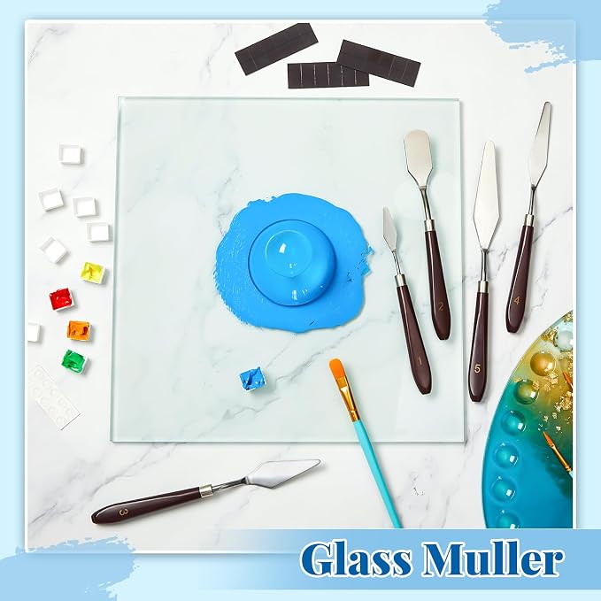 Nuanchu Glass Muller for Making Paint, 2.95 in Muller Art Supplies for Artists - Image 4