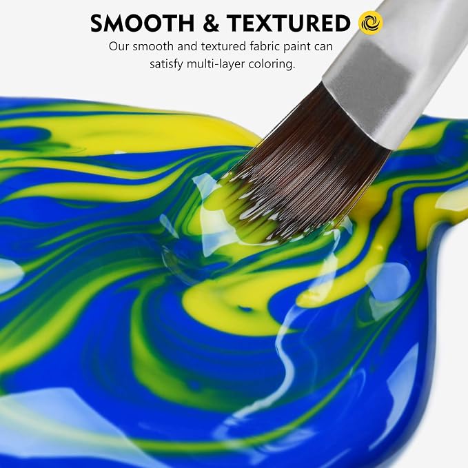 Magicfly Permanent Soft Fabric Paint Set, No Heating Needed & Washable Fabric - Image 3