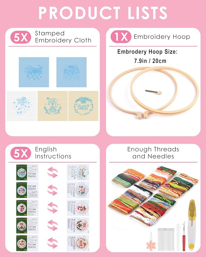 TINDTOP Christmas Embroidery Kit - Image 2