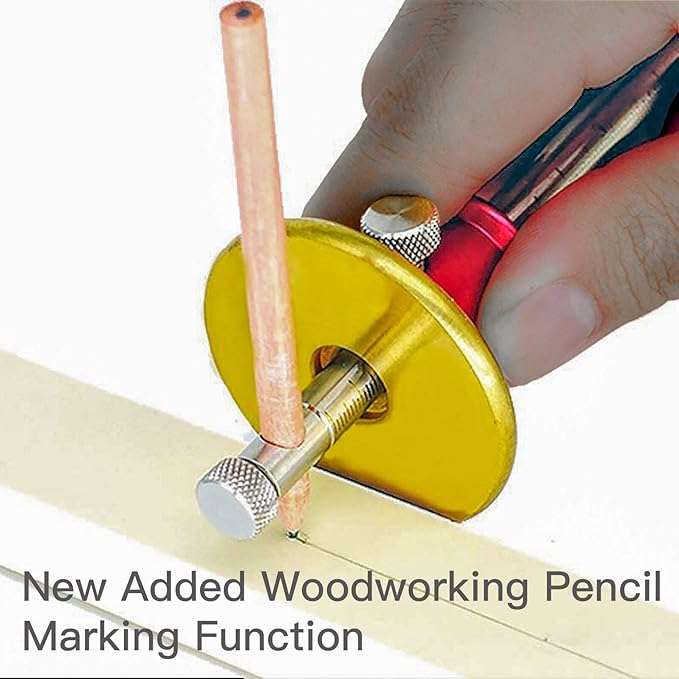 YOSELIN Dovetail Marking Jig Wheel Marking Gauge Tool Set, 1 Woodworking Pencil,1 Wheel Cutter for Hardwood,1 Bearing Wheel Cutter for Soft Wood, Precision Ground Steel Rod for Woodworking …