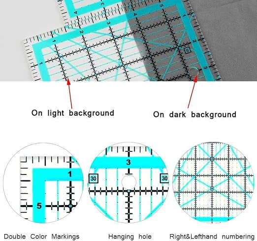 10 Quilting Rulers Square, Quilting Square Ruler Set Quilting Templates - Image 5