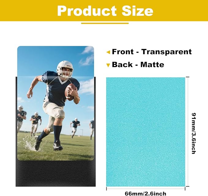 Premium Card Sleeves, 150 Sleeves 2.6''x3.6'' Compatible - Image 2