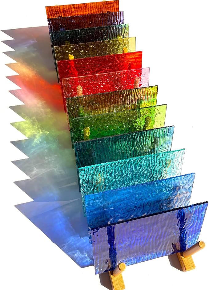 LITMIND 12 Sheets Transparent Textured Stained Glass Variety Pack, 4x6 Inch - Image 2