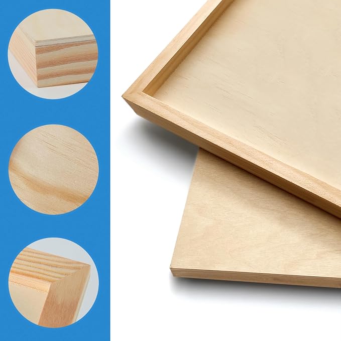 Falling in Art 2 Pack 10x10'' Unfinished Gallery Birch Wood Canvas Panels | - Image 5