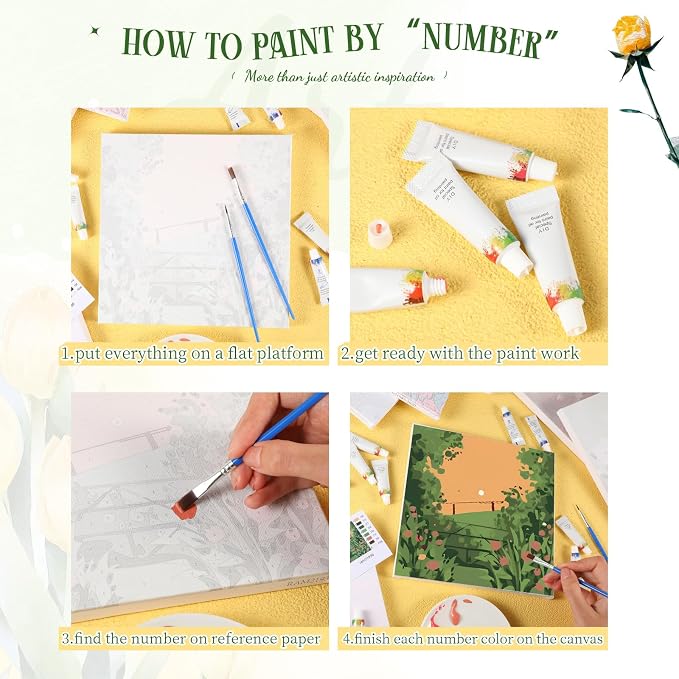 Nezyo 12 Sets Paint by Numbers Kit - Image 4