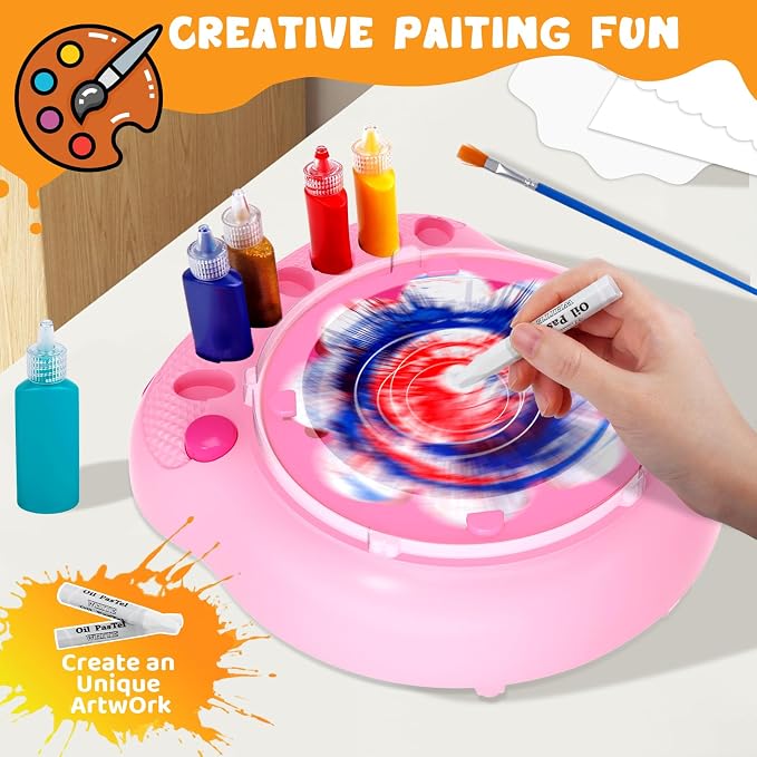 Spin Art Machine for Kids, Paint Spinner Arts & Crafts Kit for Ages 4-12 | - Image 3