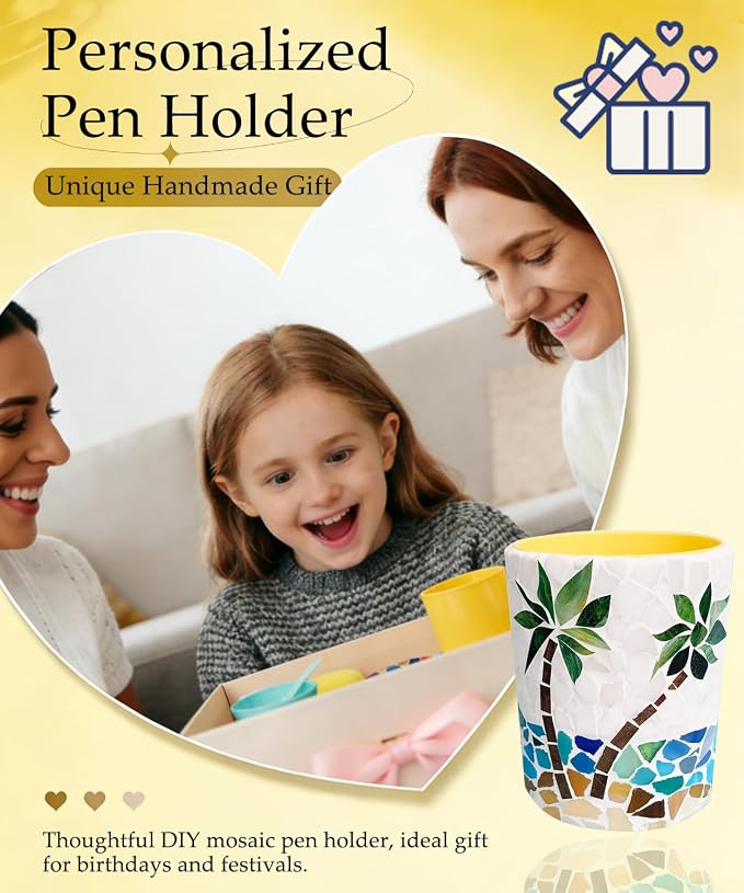 DIY Glass Mosaic Pen Holder Craft Kit - Image 6