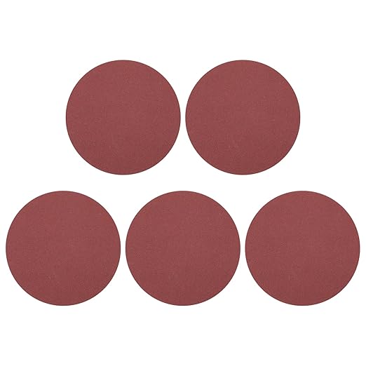 HARFINGTON 5 Pcs 6 Inch Sanding Disc 180 Grit Hook and Loop Sandpaper Random Orbital Sander Pads for Woodworking Automotive Metal Polishing