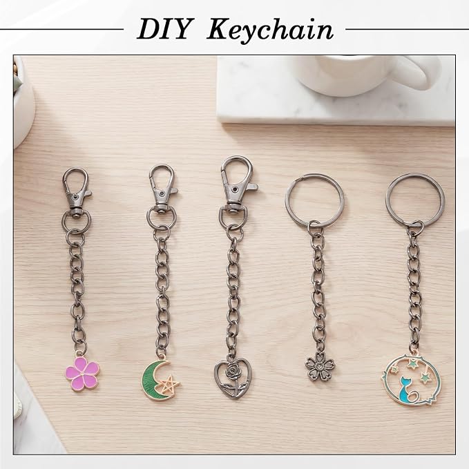 1130PCS Keychain Making Kit Jump Rings - Image 5