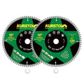 Circular Saw Blade 10 Inch - 80T ABT Wood Cutting Saw Blade with 1” Arbor for Wood, Plastic, Plywood, Particle Boards, Multilayer Boards(2 Pack)