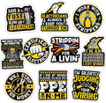 MAIANEY Funny Electrician Stickers Pack – Waterproof Vinyl Decals by Maianey