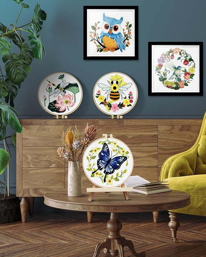 TINDTOP Embroidery Kit for Beginners Adult, Butterfly Embroidery Kit | Include - Image 5