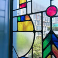 Original Hand Drawn Faux Stained Glass Window Film Double-Sided Texture Static by ChicSkin