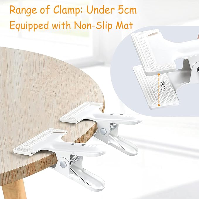Backdrop Spring Clamps 6 Pack Large Heavy Duty Photography Backdrop 4" Clips for Background Backdrops Stand, Woodworking, Home Improvement (White)