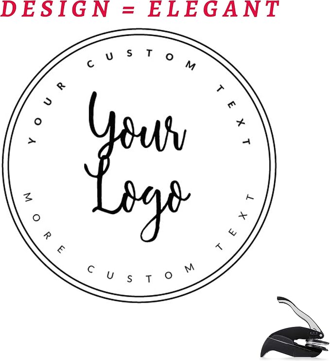 Custom Logo Embosser Seal Stamp Your Own Design Personalized 1 x 5/8" - Image 4