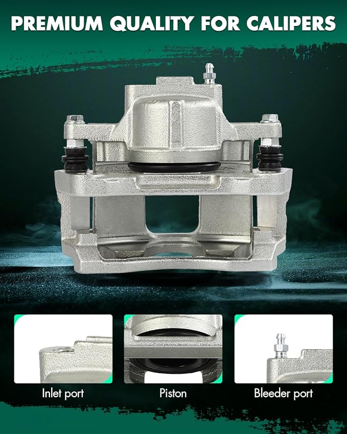 SCITOO 18B5485 Front Right Disc Brake Caliper w/Bracket Fit For Chrysler For Town & Country 2013-2016,For Jeep For Wrangler JK 2018,For Volkswagen For Routan 2013-2014, Single Piston