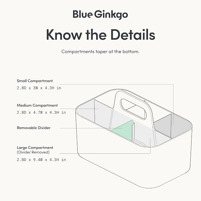 BLUE GINKGO Stackable Organizer Caddy, Made in Korea | Portable. Adjustable. - Image 4