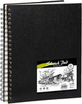 Conda 8.5"x11" Hardbound Sketch Book, 80-Sheets 90gsm Double-Sided Hardcover by CONDA