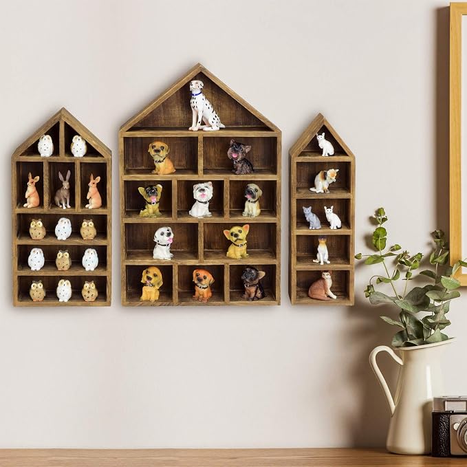 Ikee Design House-Shaped Wooden Shadow Cubby Box Display Shelf Organizer - Image 7