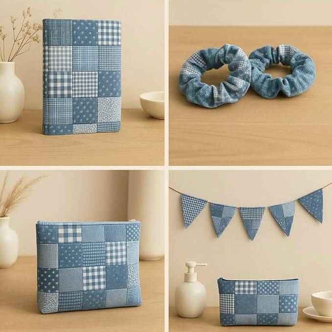Cotton Satin Patchwork Fabric Panel – 35 Designs, 20×20 cm Squares, Single - Image 8