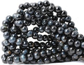 45PCS 8mm Natural Blue Tiger Eye Gemstone Round Loose Beads by CHEAVIAN