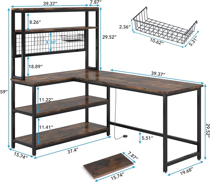 Tribesigns 55" L-Shape Computer Desk - Image 2