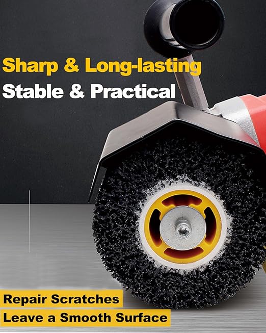 Rocaris Abrasive Drum Paint and Rust Remover, 40 Grit Abrasive Wheel Wire Drawing Polishing Wheel for Wood Metal Surface Polishing, 4.5" x 4"