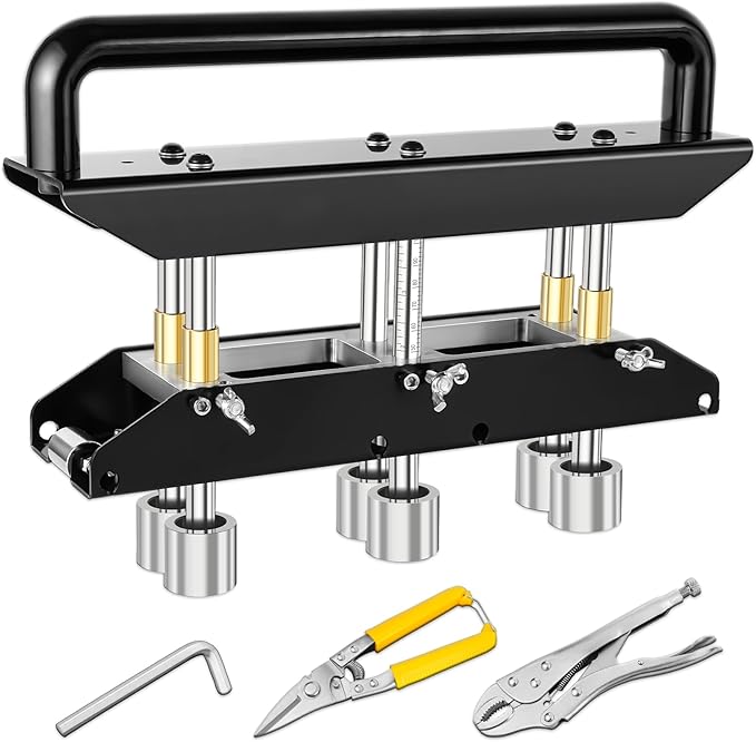 Three Station Edge Roller Bender 0-90° Bending Angle，Sheet Metal Bender Edge Roller 3 Station Design Edge Roller，Suitable for Sizes 29 to 22 Steel, Making 5/8 "to 4" (16 to 102 mm) Elbows