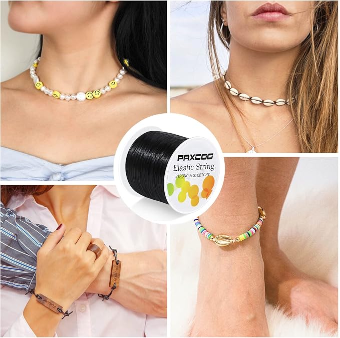 Black Elastic Stretchy String, Paxcoo Stretch Bead Cord - Image 7