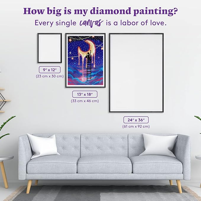 DIAMOND ART CLUB Paint the Moon Diamond Painting Kit, Fun DIY Crafts - Image 4