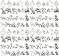 WOCRAFT 120pcs Antique Silver Dog Charm by WOCRAFT