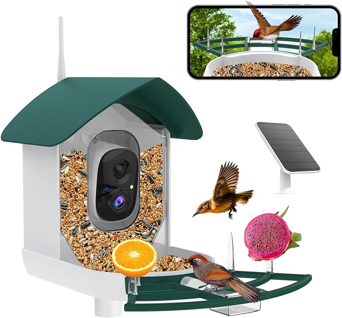 Bird Feeder with Camera, AI Identify Birds Species, Smart Birds Camera with by SecurityCameraBirdFeederCamera