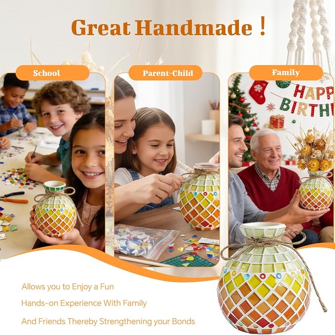 DIY Mosaic Vase Kit for Adults - Image 2