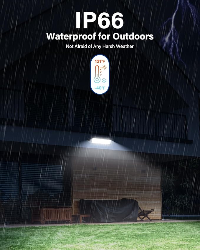 120W LED Shop Lights with Remote, 5FT Power Cord and US Three-Prong Plug, 18000LM 6000K, Aluminum Garage Lighting, IP65 Waterproof, Plug & Play for Warehouse, Workshop, Basement, 2PCS