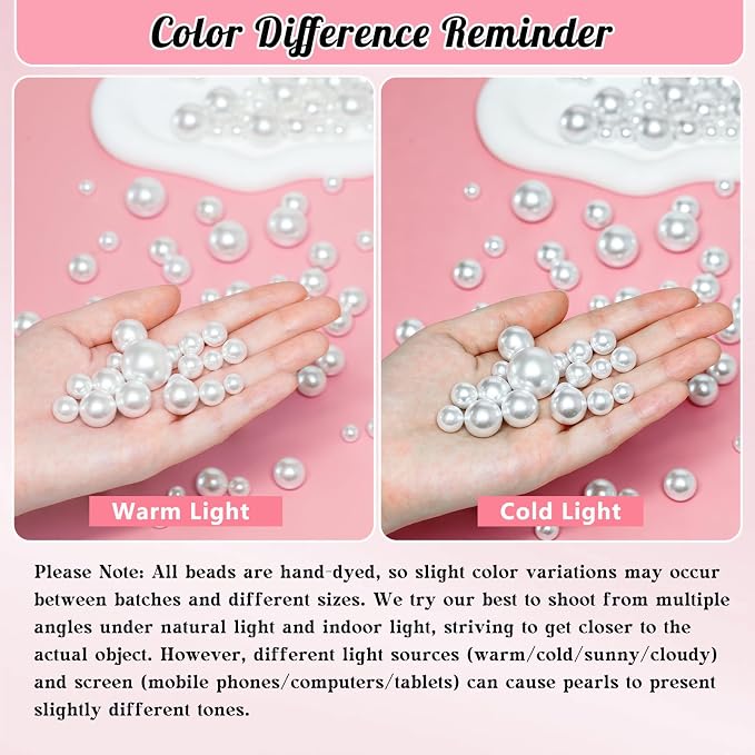 6000PCS Pearls for Crafting, Candles Centerpiece, DIY Crafts, Jewelry Making - Image 8