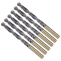 Drill Bit, 7mm Cutting Diameter, 4341 HSS Gold and Black 118° Cutting Angle Number Jobber Bits - (Applications: for Drilling Soft Metal Plastic Wood), 6-Pieces