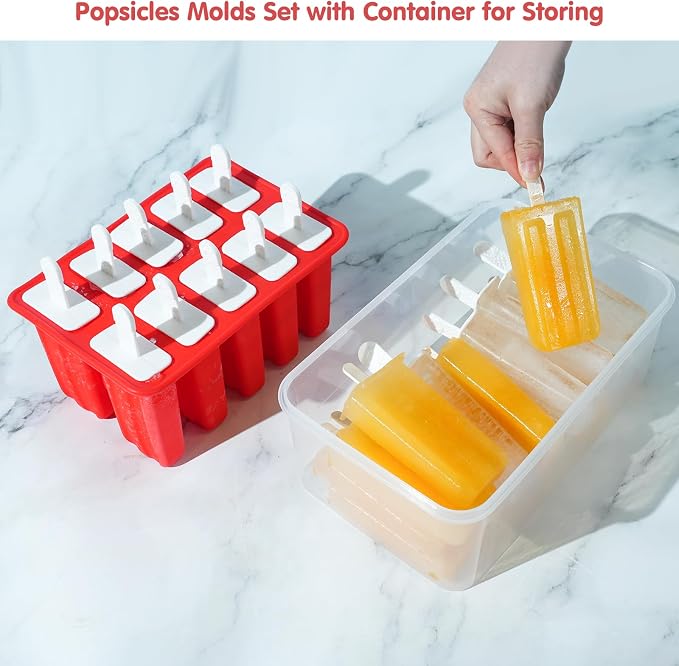 Miaowoof Homemade Popsicle Molds, 10-Cav Non-BPA Silicone Ice Pop Maker - Image 2