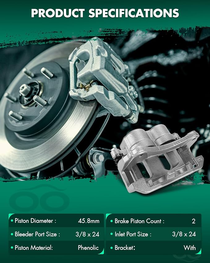 SCITOO Front Left Brake Caliper With Bracket 18B4759 Compatible For Ford 2001-2011 For Mazda 2003-2009 For Mercury 2002-2005