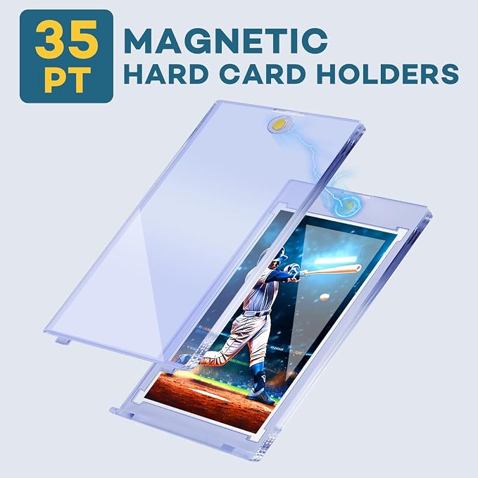 ZENOWICK 20ct Magnetic Card Holders, 35pt One Touch Card Holder, U-V Protection - Image 4