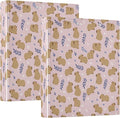 Cute Capybara Round Ring Binders 1.5 Inch Flowers Strawberry Doodle Pattern 3 by Wamika